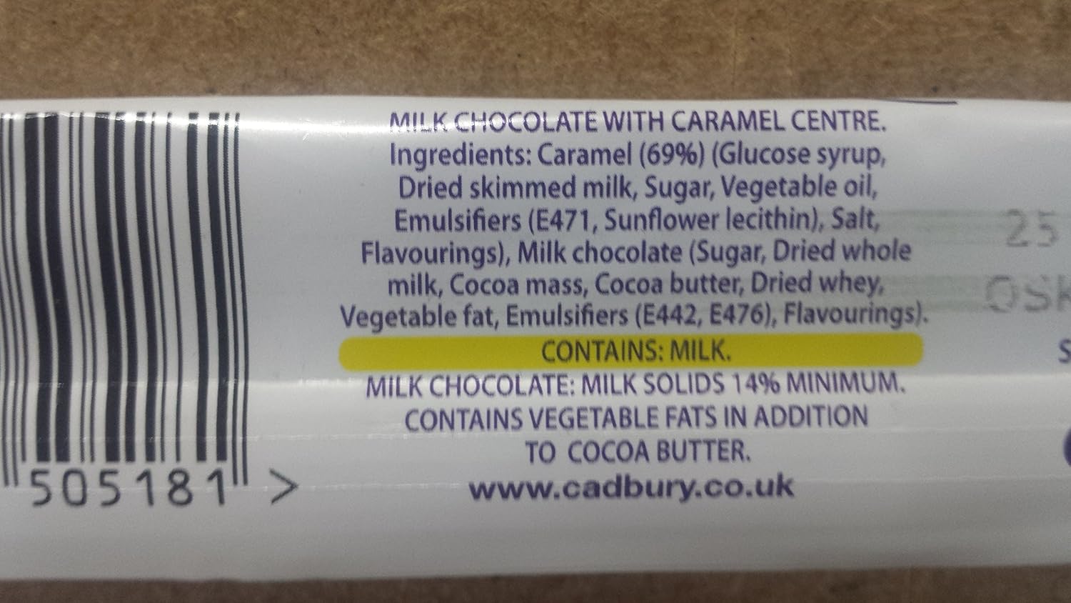 Cadbury's Curlywurly Chewy Caramel Chocolate - Full Box 60 Bars